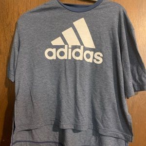Blue adidas crop top